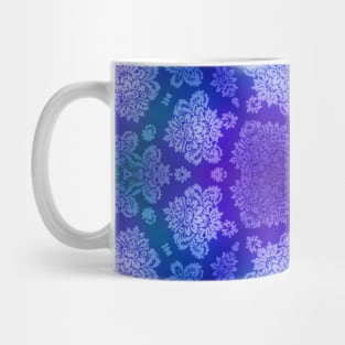 Blue & Purple Damask Wallpaper Design Mug